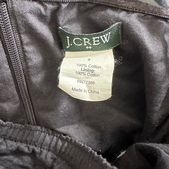 J. Crew Women’s Size 2 Small Black Cotton Strapless Dress Lined Textured - Picture 8 of 9